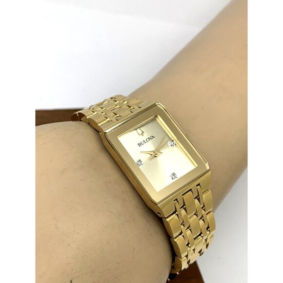 Bulova Women’s Watch 97P140 Quartz Diamond Dial Gold Tone Stainless Steel main image 10